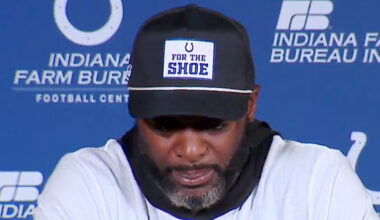 Emotional Indianapolis Colts coach breaks down in floods of tears over 'caring' Jim Irsay after his death at age of 65