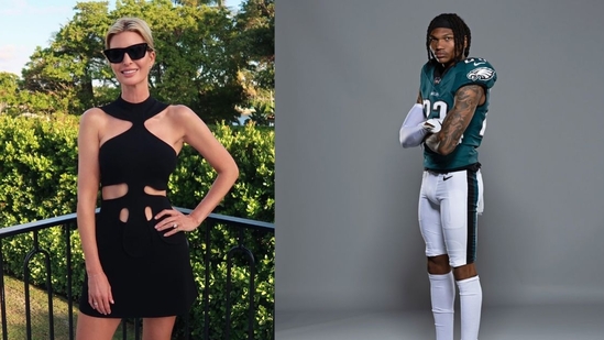 During a visit to the Eagles' training grounds, Ivanka Trump left a note for cornerback Eli Ricks, who had praised her looks online. (@IvankaTrump/X, @eliasricks/X)