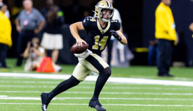 Saints' Jake Haener Suffers Oblique Strain