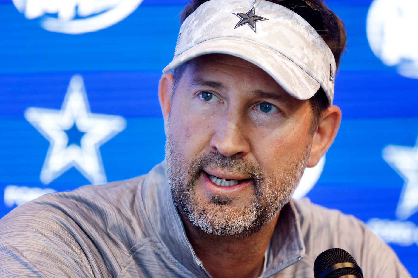 Dallas Cowboys head coach Brian Schottenheimer talks about getting aquatinted with his new...