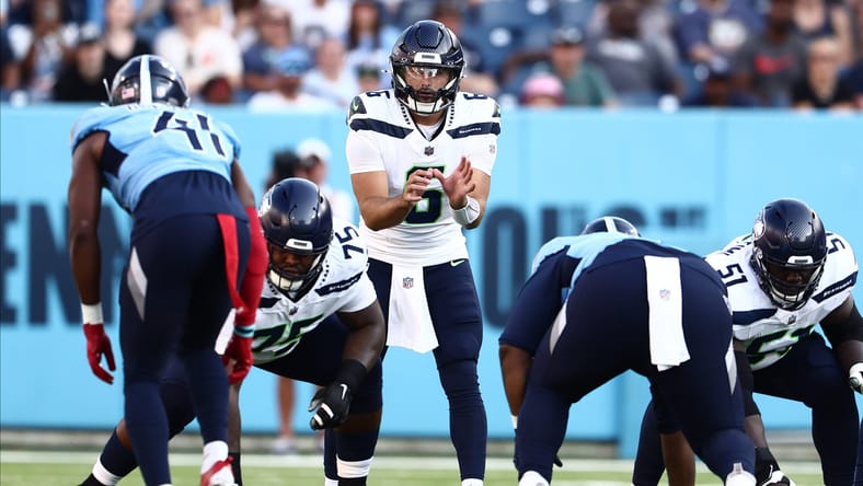 New Minnesota Vikings QB Sam Howell playing for the Seattle Seahawks