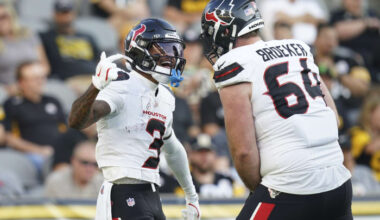 Texans waived reserve offensive lineman Nick Broeker