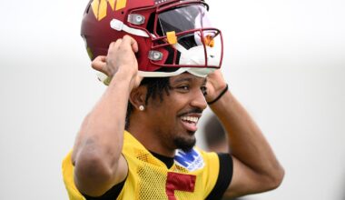 Bulked up Jayden Daniels looks to have put on weight coming off rookie season with Commanders