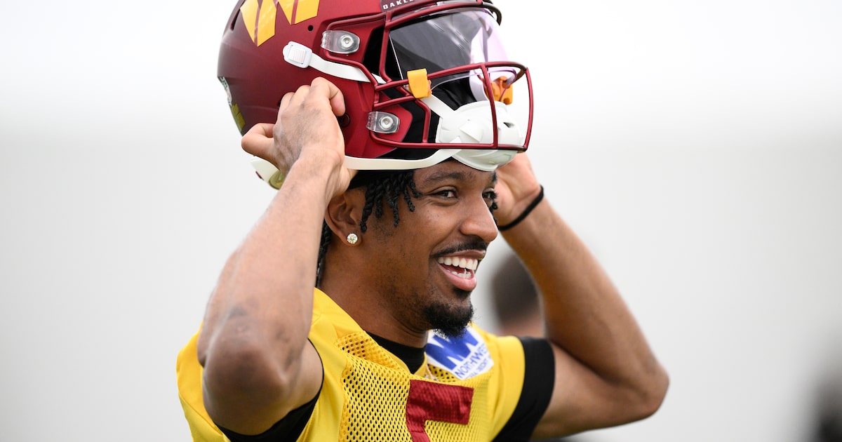 Bulked up Jayden Daniels looks to have put on weight coming off rookie season with Commanders