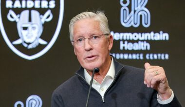Pete Carroll Seattle Seahawks Las Vegas Raiders introductory press conference 2025...