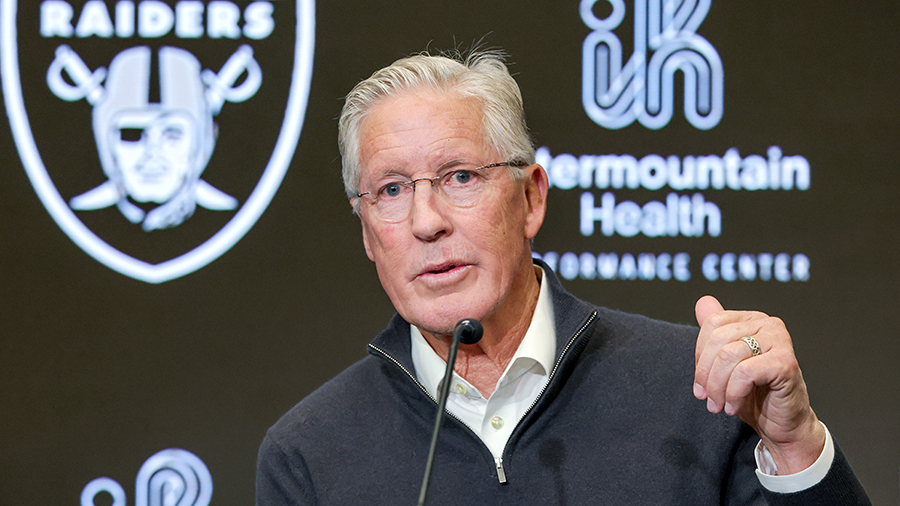 Pete Carroll Seattle Seahawks Las Vegas Raiders introductory press conference 2025...