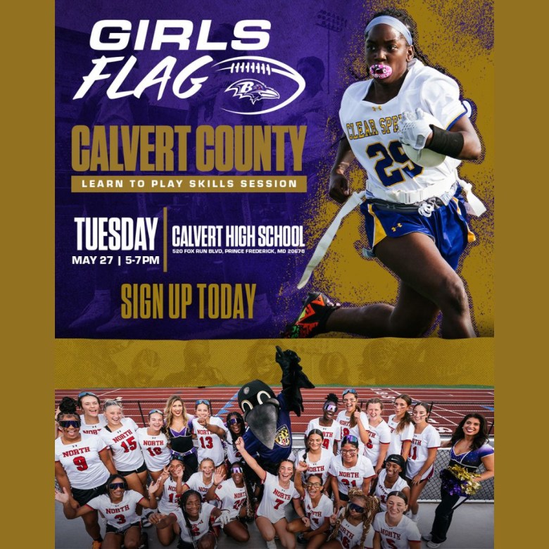 Raven girls flagfoot calvert high school