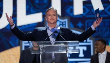 NFL commissioner Roger Goodell at the 2024 draft
