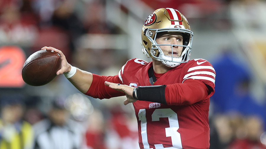 San Francisco 49ers Brock Purdy Detroit Lions December 2024...