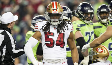 San Francisco 49ers Fred Warner Seahawks 2022...