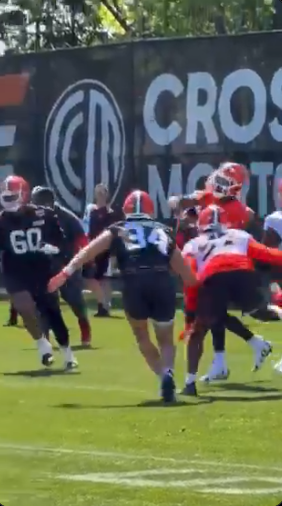 Sanders appeared to launch an 81-yard rocket during practice drills