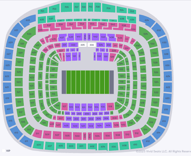 A map of all the seating options at Madrid's Estadio Santiago Bernabeu.