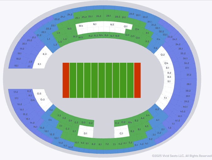 A map of Berlin, DE's Olympiastadion.