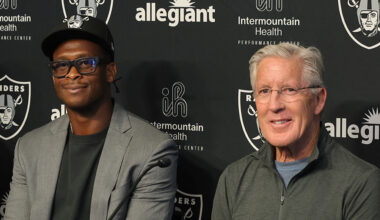 Seattle Seahawks Pete Carroll Geno Smith Las Vegas Raiders press conference 2025...
