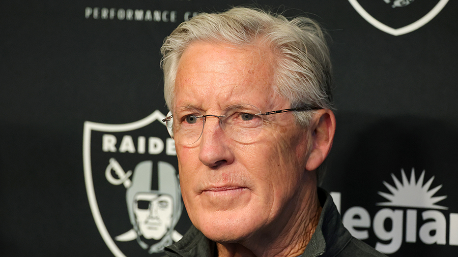 Seattle Seahawks Pete Carroll Las Vegas Raiders intro press conference 2025...