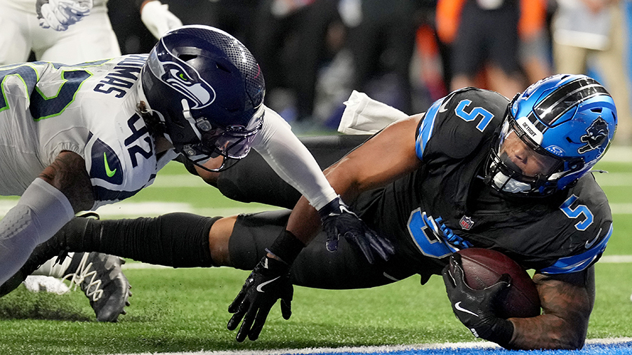 Seattle Seahawks linebacker Drake Thomas Detroit Lions 2024...