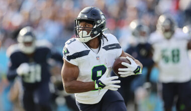 Seattle Seahawks running back Kenneth Walker III 2023...