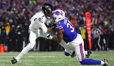 Seattle Seahawks visit Buffalo Bills cornerback Rasul Douglas 2025 playoffs...