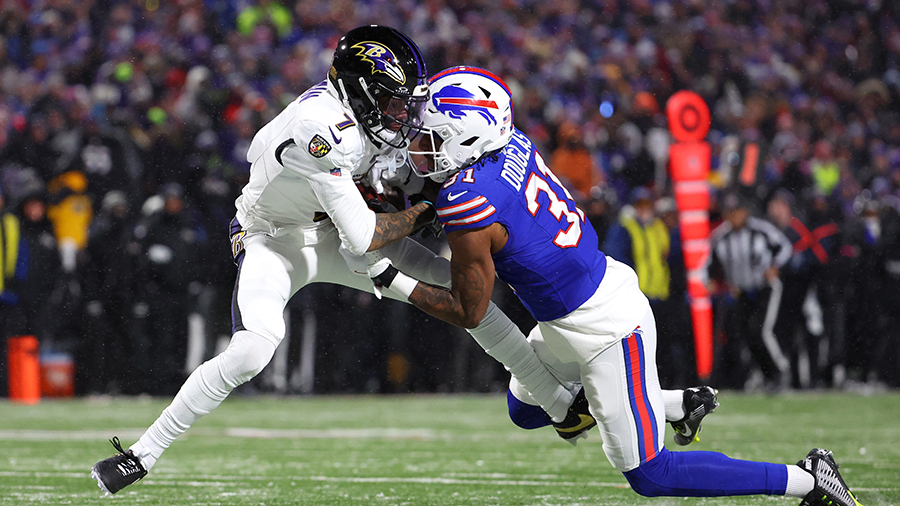 Seattle Seahawks visit Buffalo Bills cornerback Rasul Douglas 2025 playoffs...