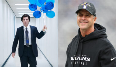 Severence Adam Scott and John Harbaugh