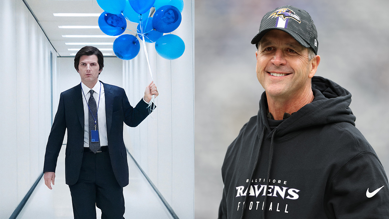 Severence Adam Scott and John Harbaugh