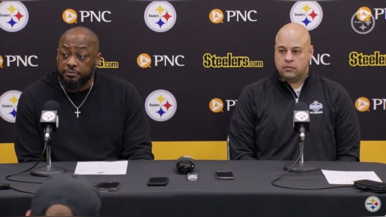 Mike Tomlin Omar Khan steelers draft quarterback AFC