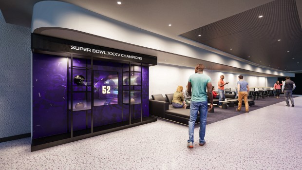 Renderings of phase 2 of the M&T Bank Stadium renovations. Champions Club is located behind the west end zone, the Champions Club will be home to two featured bars celebrating each of the Ravens' Super Bowl victories. Club membership offers a premium bar experience with all-inclusive food and beverage options and access to private restrooms throughout the game.