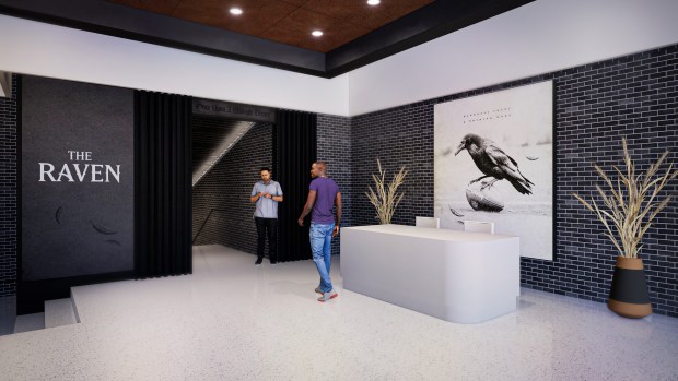 The Raven, one of the three new club memberships being offered to PSL owners. Situated near the 50-yard line and underneath the lower level, The Raven is located on the north side of M&T Bank Stadium and provides an elevated club experience. The space will feature thematic touches related to the team's namesake, the poem "The Raven."