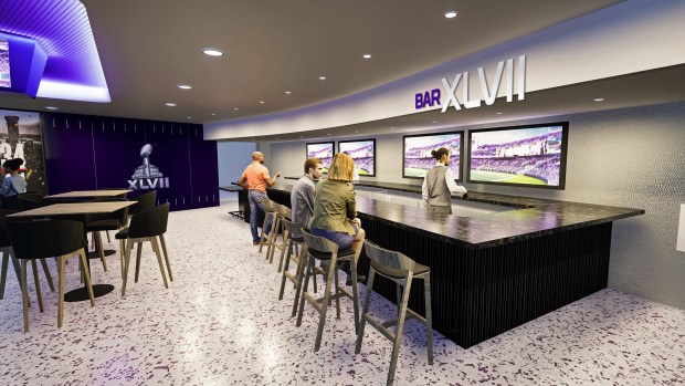 Renderings of phase 2 of the M&T Bank Stadium renovations. Champions Club is located behind the west end zone, the Champions Club will be home to two featured bars celebrating each of the Ravens' Super Bowl victories. Club membership offers a premium bar experience with all-inclusive food and beverage options and access to private restrooms throughout the game.