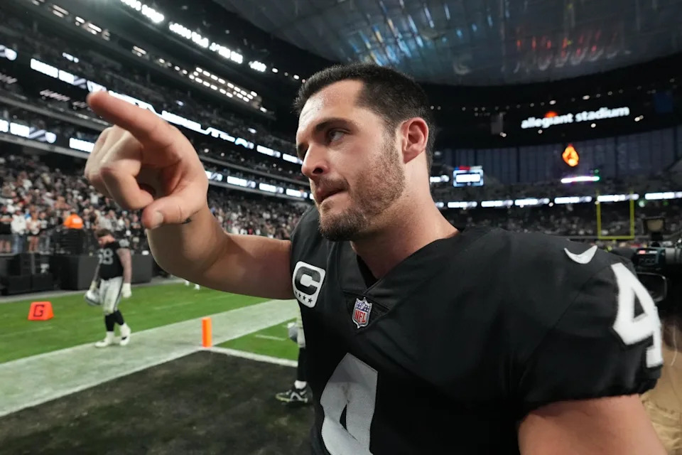Former New Orleans Saints quarterback Derek Carr.Kirby Lee-Imagn Images