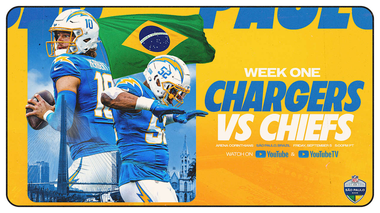 Chargers To Play Chiefs in São Paulo, Brazil in Week 1