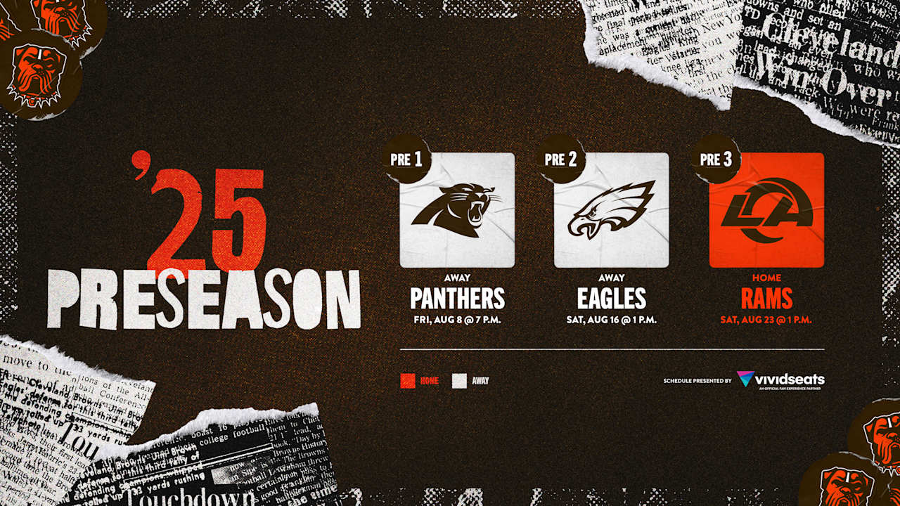Browns announce their 2025 preseason opponents