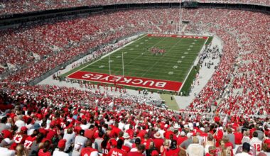 Ohio State fans cheering on the Buckeyes in Ohio Stadium. (Spectrum News 1 File Photo)