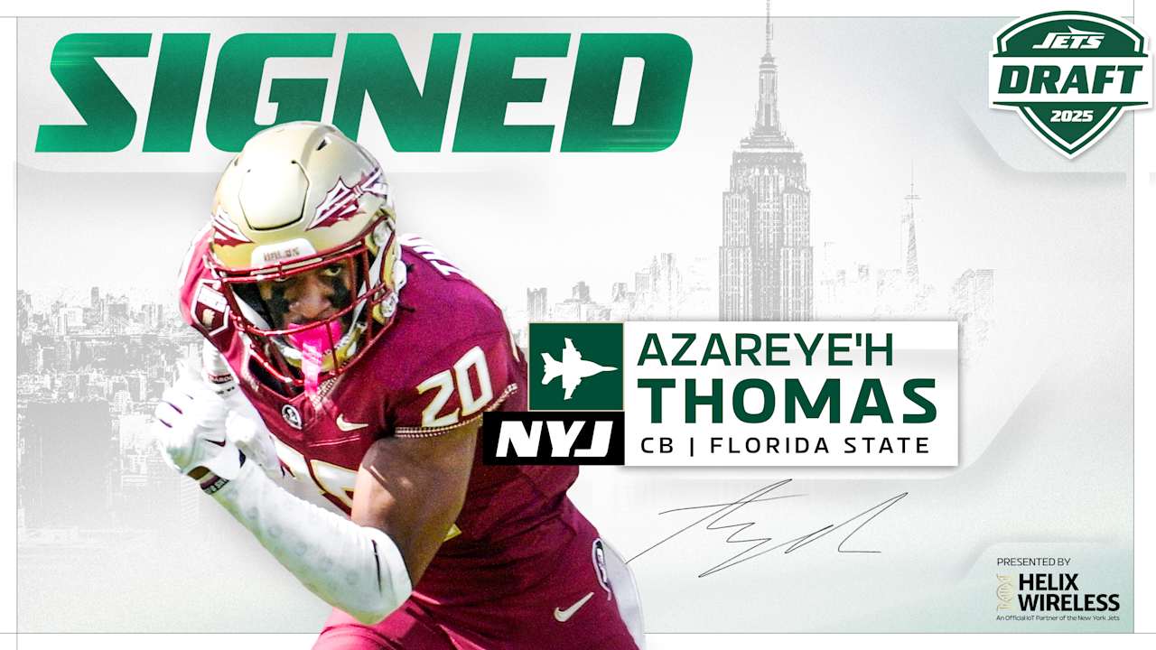 Jets Sign Florida State CB Azareye'h Thomas to Rookie Contract