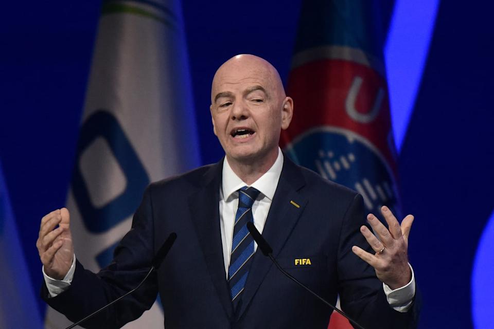 Late arrival: Gianni Infantino (AFP via Getty Images)
