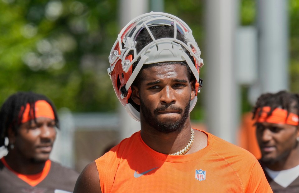 Shedeur Sanders, Cleveland Browns quarterback, at rookie minicamp.