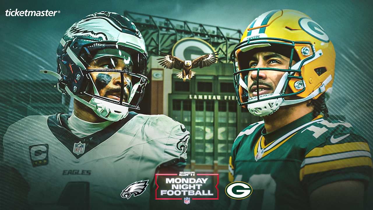 Eagles travel to Green Bay to face Packers on Monday Night Football in Week 10
