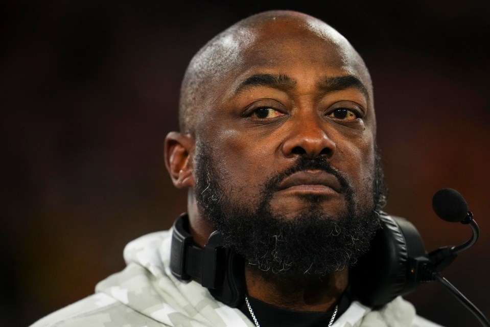 CLEVELAND, OH - NOVEMBER 21: Pittsburgh Steelers head coach Mike Tomlin looks on from the sideline prior to an NFL football game against the Cleveland Browns at Huntington Bank Field on November 21, 2024 in Cleveland, Ohio. (Photo by Cooper Neill/Getty Images)