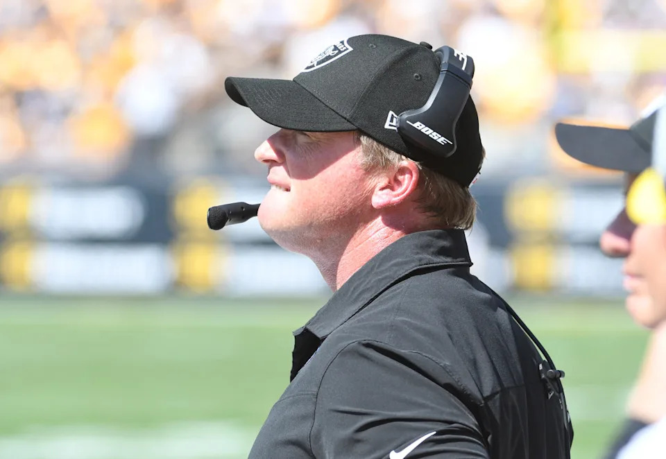 Former Las Vegas Raiders head coach Jon Gruden.Philip G. Pavely-Imagn Images