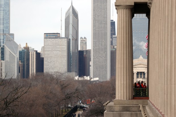 Chicago Bears and Philadelphia Eagles fans arrive Jan. 6, 2019...