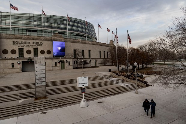 Gate 0 at the south entrance to Soldier Field on...