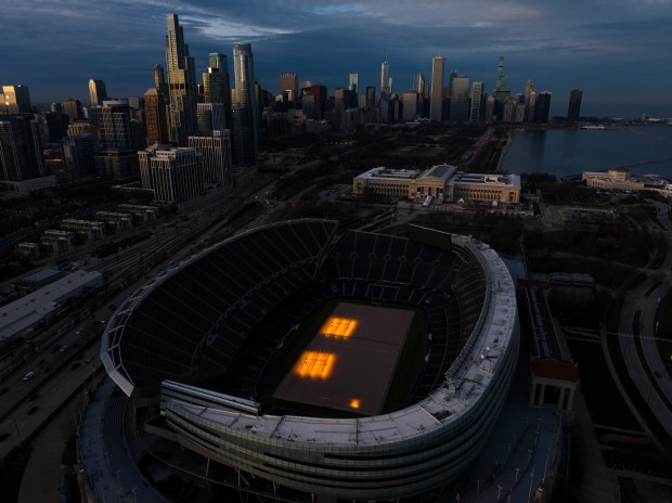 Soldier Field on Dec. 15, 2023. To optimize the conditions, ultraviolet...