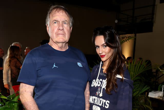 Mike Coppola/Getty Bill Belichick and Jordan Hudson attend Michael Rubin's 2025 Fanatics Super Bowl Party in New Orleans on Feb. 8, 2025