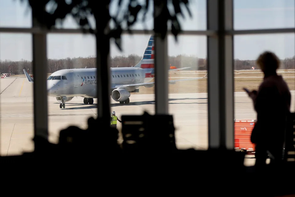 A flight taxis to its gate on Wednesday, April 16, 2025, at Green Bay Austin Straubel International Airport in Ashwaubenon, Wis.
Tork Mason/USA TODAY NETWORK-Wisconsin