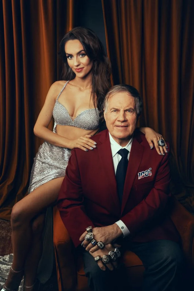 The 24-year-old is dating the 73-year-old Bill Belichick, the football coach at the University of North Carolina at Chapel Hill. Getty Images