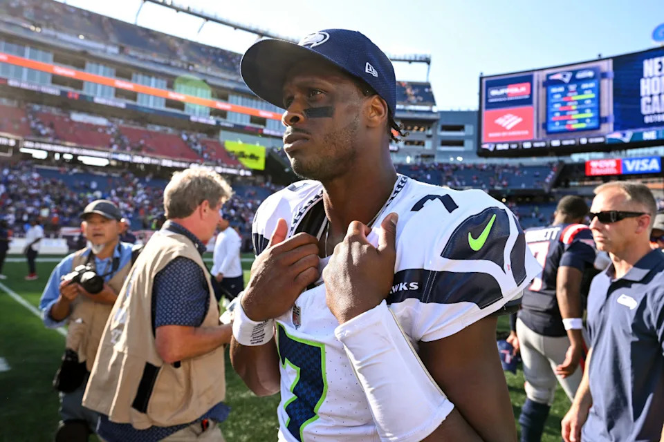 Las Vegas Raiders QB Geno Smith.Brian Fluharty-Imagn Images