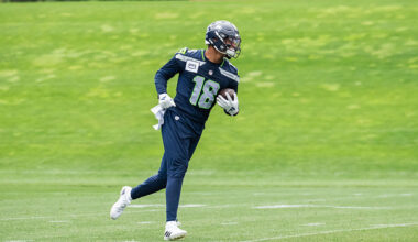 Elijah Arroyo Seattle Seahawks rookie minicamp...