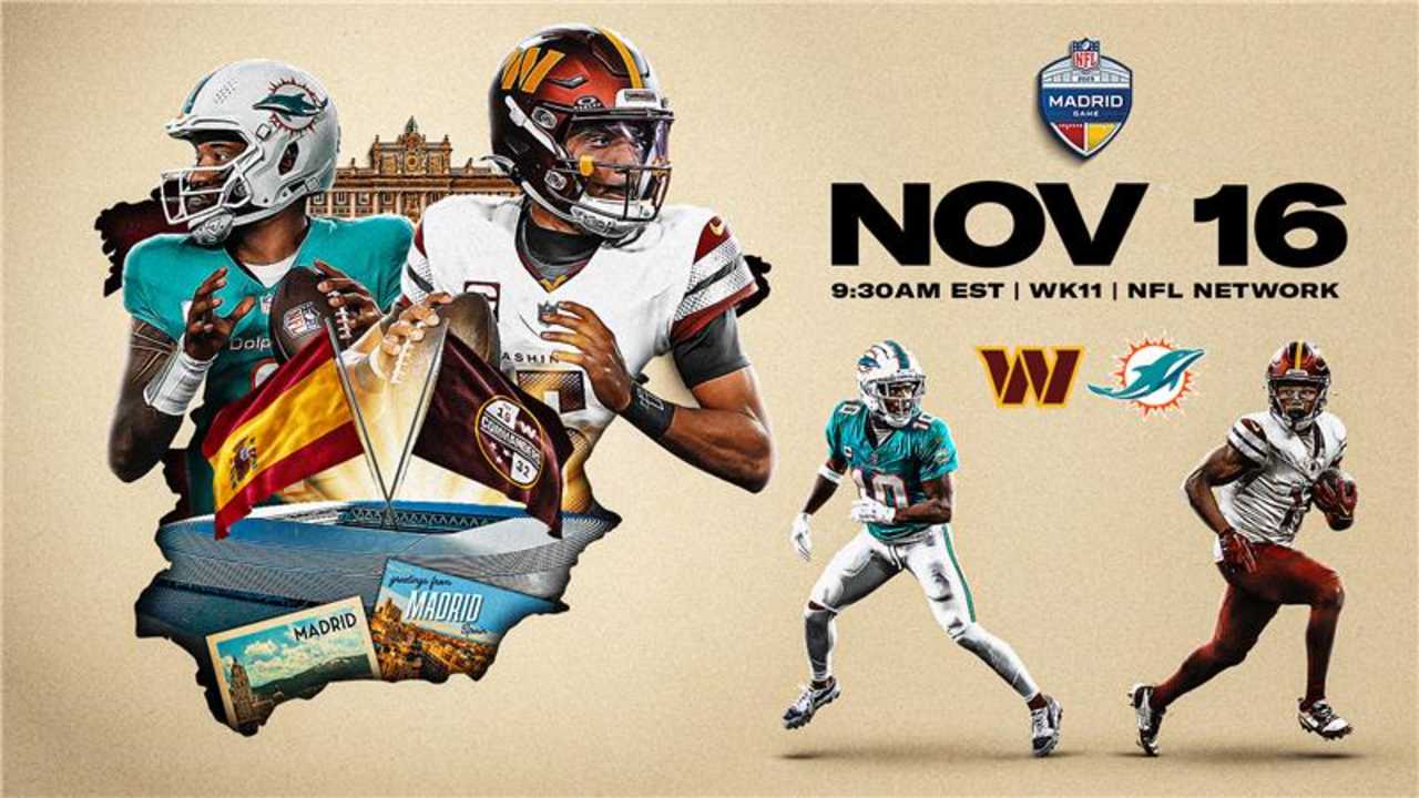 Washington Commanders selected to play the Miami Dolphins in Madrid, Spain