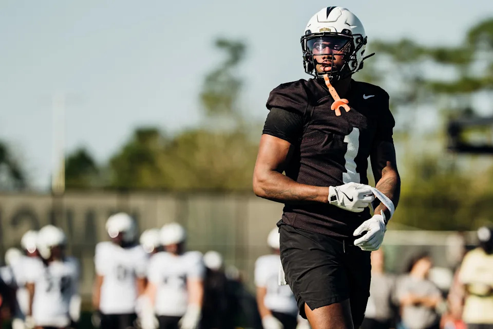 UCF's Kylan Fox during the first week of spring practice.