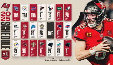Tampa Bay Buccaneers 2025 Schedule Announced